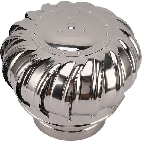 Chapeau de Cheminée Rotatif en Acier Inoxydable pour une Ventilation Anti-courant D'air, Améliore l'efficacité de la Combustion, pour un Usage Domestique et Commercial (Type 200 (1/5)