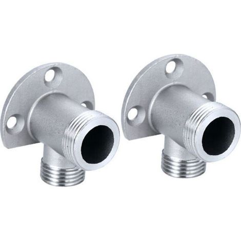 Kit D'installation - Raccord Cuivre Pour Robinet Mural - Conversion Apparent Vers Encastré - Filetage Externe 1/2 NPT Et G 3/4 - 2 Pièces (1/5)