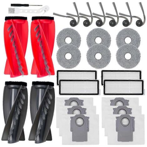 Kit d'accessoires pour aspirateur robot Roborock Qrevo Curv/Curv S5X/Qrevo Edge/Edge S5A/Qrevo S5V, pièces de rechange