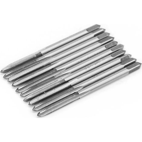 10 tarauds métriques à goujures droites en acier rapide (HSS) pour filetage machine M3 M8 M10 M12 M3x0,5 (1/5)