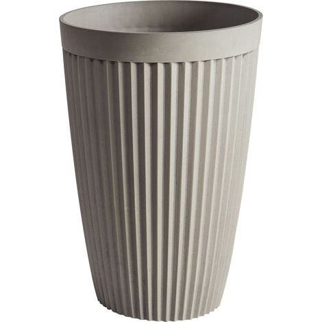 Vaso da fiori alto in poliresina beige opaco ⌀ 39 cm Kola