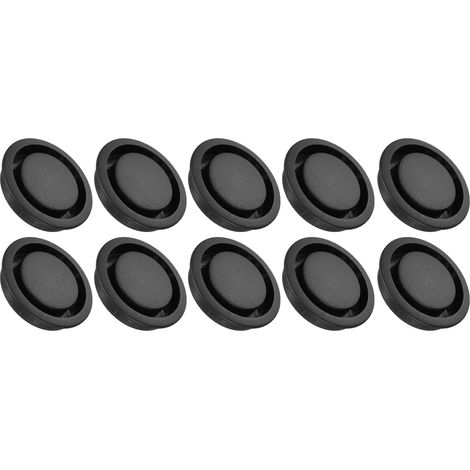 Grille De Ventilation Ronde 50mm/2", 10 Pcs En Plastique Bouche D'Aeration Pour Plafond Mur Sol Closet Armoire Gainerie, Noir (1/5)
