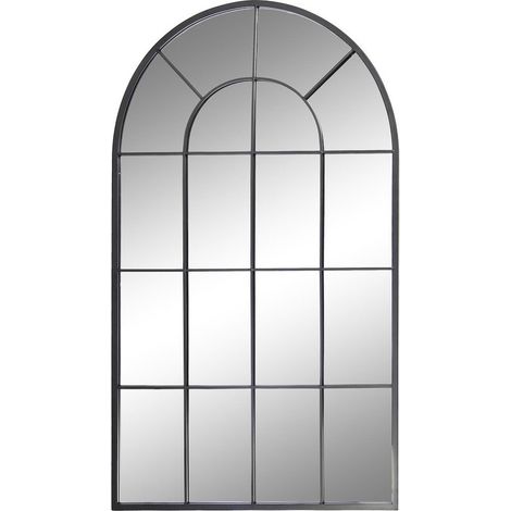 Miroir élégant en fer noir pour déco raffinée - Noir intense