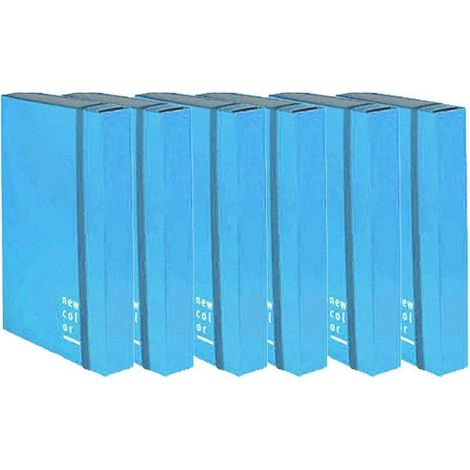 Cartella 25X35 Con Elastico Piatto Ds.5 Azzurro X1 (1/4)