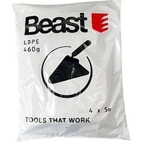 Feuille de Protection Épais LDPE 4x5m - 460g - 0.025mm - Robuste et durable - Haute performance - Beast