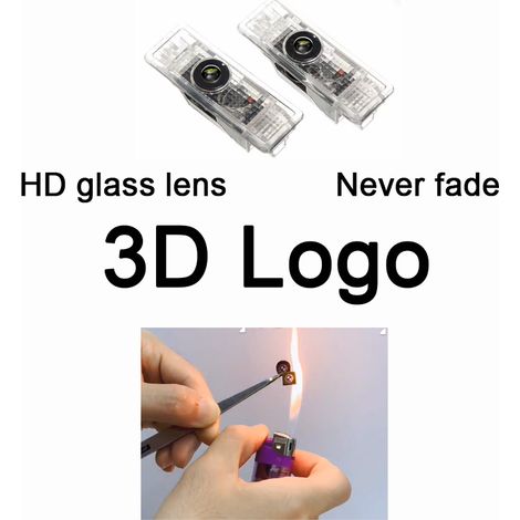 (4 pièces - 1 icône 3D originale) Lampe d'éclairage d'ambiance LED avec logo pour portière de voiture, compatible avec BMW séries 1/2/3/4/5/6/7, X1, X3, X4, X5, X6, M3 et M5. Projecteur laser. Accesso (1/4)