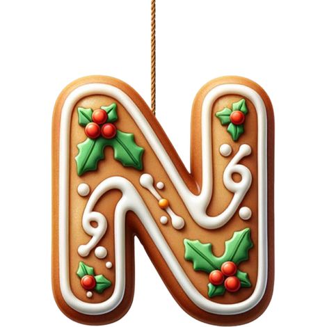 Ornement Lettre Acrylique - 10 cm - Décoration Arbre De Noël - DIY Personnalisable - Lettre N (1/5)