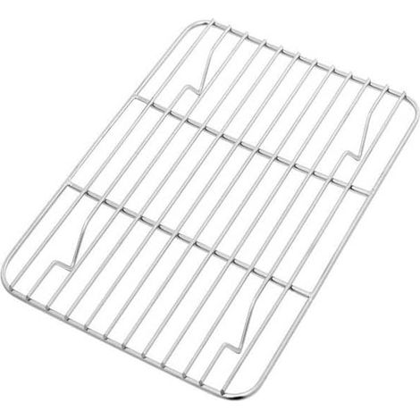 Cooling Plate for Baking and Baking Rectangular Rack for Pastry Chrome Steel Heavy Duty Iron Wire Suitable for Half Hob Silver 11.4" x 16.6"