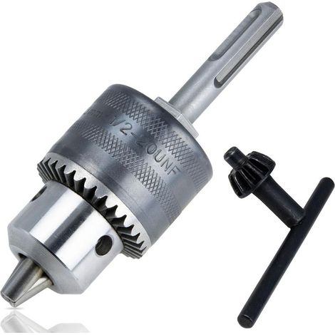 1 - Bohrfutter - SDS-Plus-Adapter - Schnellspanner 1,5–13 mm - Für Abbruchhammer und Bohrmaschine - Metall - Silber - 40 x 40 x 60 mm (1/5)