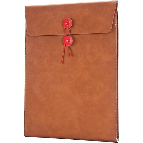 Chemise de classement A4 en similicuir PU avec ficelle, porte-documents, pochette de classement pour projets, porte-documents et porte-documents. (1/4)
