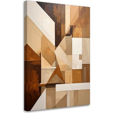 Stampe su Tela, Linee e forme astrattismo beige, 30x45 (1/5)