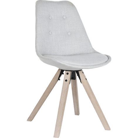 DKD Home Decor Chaise de Salle à Manger Gris Clair 48x44x84 (1/5)