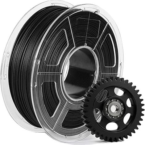 Filamento de ingeniería, refuerzo de fibra de carbono, estabilidad térmica, PA6 CF-BK-1KG (1/2)