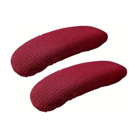 Housse Accoudoir De Chaise De Bureau Coussin De Protection Élastique Protège-Bras pour Chaise De Jeu Et Bureau,Rouge (1/5)