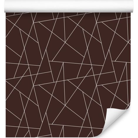 Carta da parati con motivo geometrico bordeaux per soggiorno e camera da letto, 50x1000 cm (1/5)