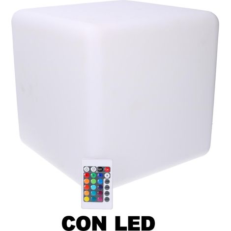 Lampada Led in plastica ricaricabile multicolor cm30x30xh30 (1/5)