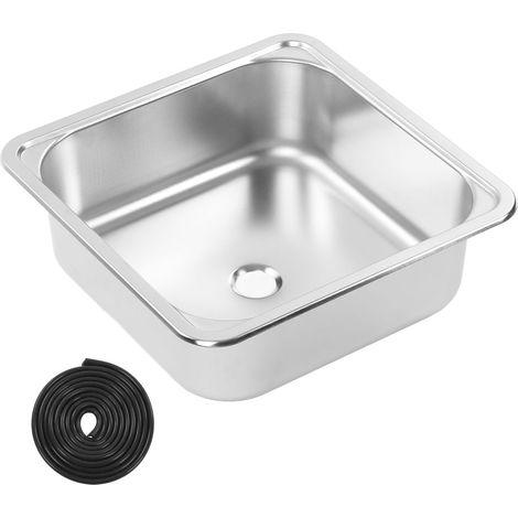 Évier de camping-car en acier inoxydable 336, 336x336x125mm, grande capacité, résistant aux rayures, pour camping-car, Yacht, bateau
