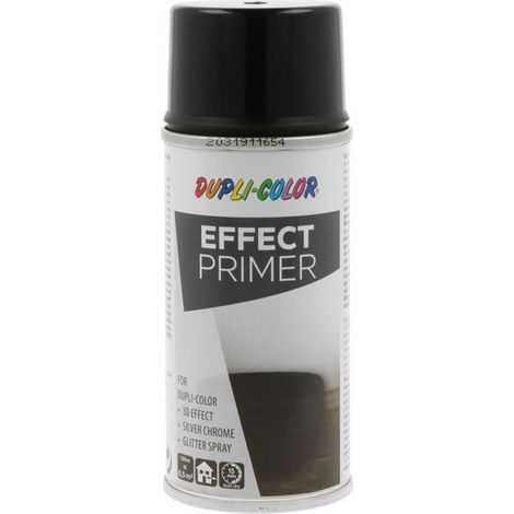 Bombe d'apprêt - Pour peinture à effet chrome argent - Tous supports - Noir - Dupli-Color