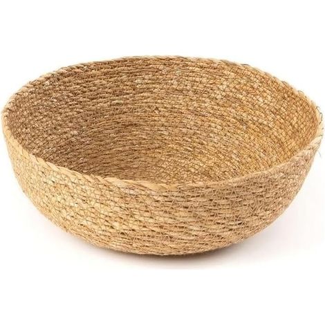 Home Decor Bowls - Wicker Storage Basket for Keys, Wallet, Cell Phone and Small Objects - Round Decorative Bowl - 26cm