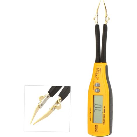 HoldPeak HP-990B SMD-Messgerät mit automatischer Bereichswahl, Widerstands-, Kondensator-, Dioden- und Durchgangsprüfer sowie Batterietester, 4000 Zählwerte, Relativmodus