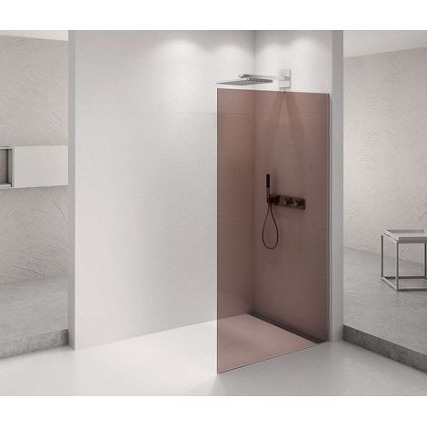 Polysan Architex - Duschwand Walk-In, 76x210 cm, Chrom/Marron Glas AXC80MR (1/2)