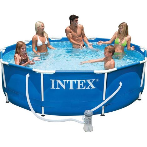 PISCINA FUORITERRA FRAME CON TELAIO TONDA INTEX CM. 305X76H CON POMPA (1/3)