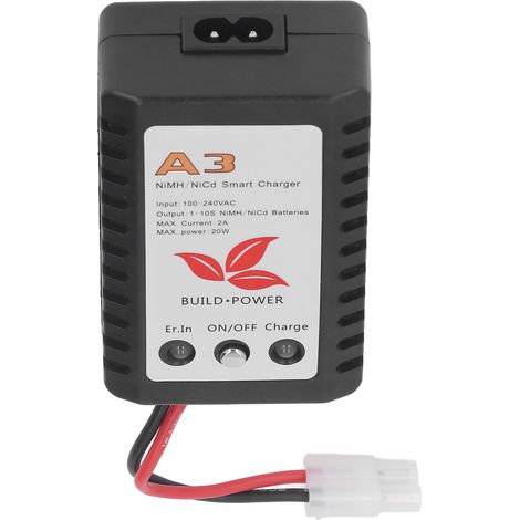 Intelligentes 20-W-Ladegerät für 6-V-, 7,2-V-, 8,4-V- und 9,6-V-NiMH- und NiCd-Akkus, LED-Anzeige, 110–240-V-Netzteil, EU-Stecker (1/5)