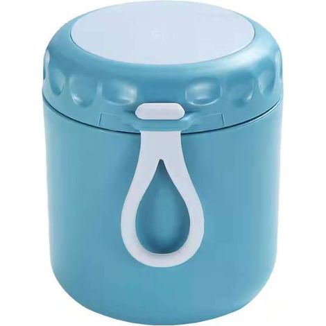 Gobelet thermique en acier inoxydable pour soupe, chauffe au micro-ondes, couvercle hermétique, contenant alimentaire chaud pour petit-déjeuner, employé de bureau, bleu (1/5)