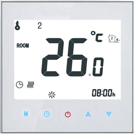 Trywise Thermostat, 16A 95-240V Hebdomadaire Programmable Thermostat De Chauffage, Tactile Écran Affichage LCD Écran, Température Contrôleur de La Chambre (1/4)