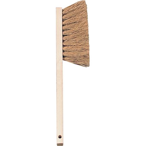 Balayette Coco 3 Rangs a Manche Long Bois Hevea Brut - Fibres Naturelles - Balai Interieur Exterieur Cendres et Poussières