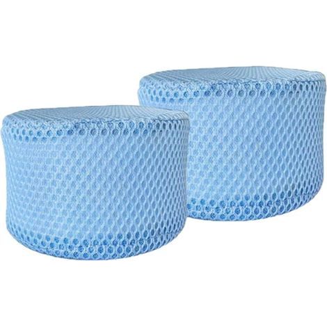 Lot de 2 filtres. cartouches filtrantes. écrans de filtration. pièces de rechange pour spa. 10.5 x 6.8 cm. bleu. (1/4)