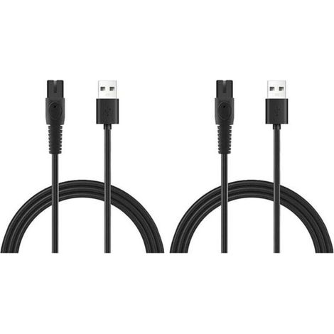 Lot de 2 Câbles d'Alimentation USB 5V 1A pour Rasoir Électrique Philips (1/4)