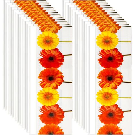 24pcs Piège à Mouches pour Fenêtre pour l'Intérieur, Autocollant Pièges à Colle Style Fleur Transparents Bandes Collantes Anti-Mouches pour Maison École Restaurant Cantine (1/5)