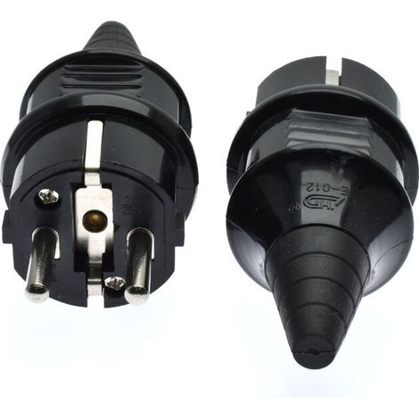 2 Pièces Fiche Electrique Male Etanche, Fiche Electrique Male,Durable, Prise Electrique Male 3p, Largement Utilisée Dans la Maison Quotidienne (1/4)