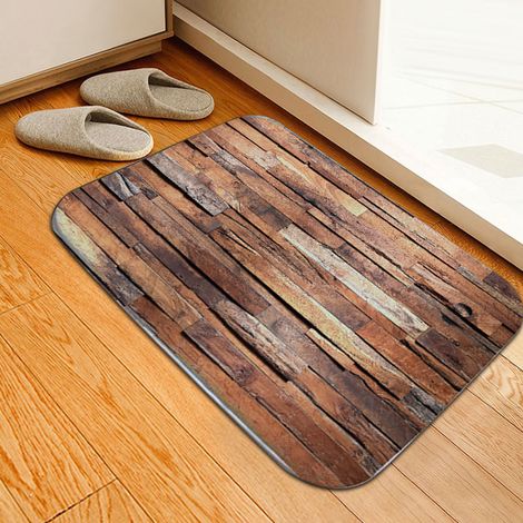 Tapis de porte antidérapant en polyester, tapis de sol pour salle de bain, salon, table de chevet (M) (1/5)