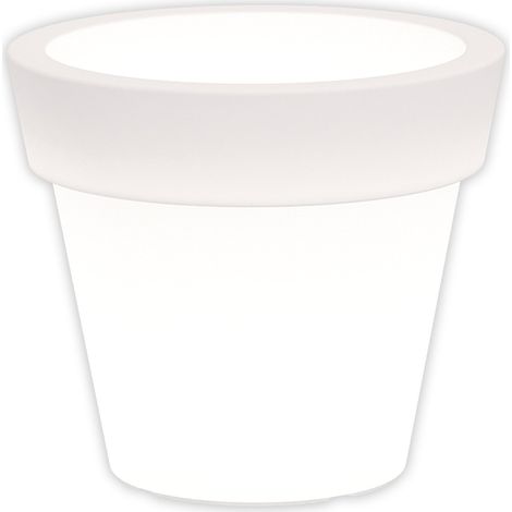 Runde leuchtende Vase Gemma Bright mit LED-Laterne Dekoration 'Made in Italy' für den Außenbereich -Gemma 50 cm / Mehrfarbig / Solarladung