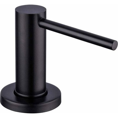 Distributeur de savon, distributeur de savon 500 ml pompe à savon noir pour évier de cuisine (1/4)