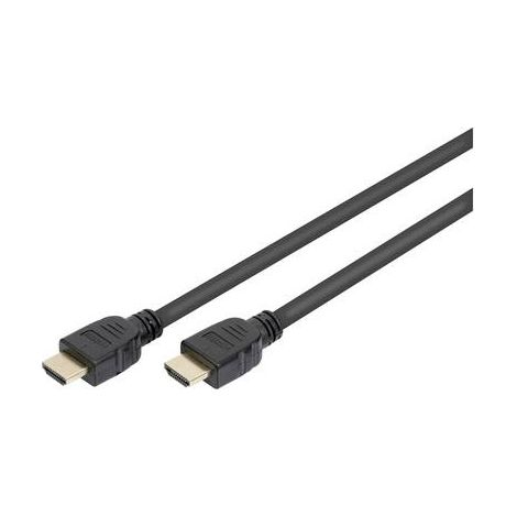 Digitus HDMI Câble de raccordement Fiche mâle HDMI-A 1 m noir DB-330124-010-S HDMI High Speed avec Ethernet, canal de retour audio, flexible, feuille de (1/3)