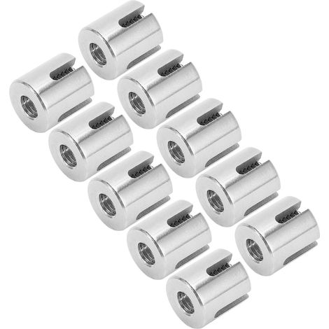 Lot de 10 pinces croisées acier inoxydable 316 fixation câble M8 3mm 0.12in pour garde-corps intérieur extérieur (1/5)