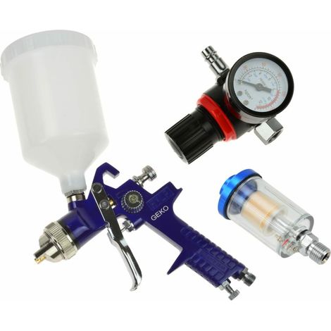 GEKO PISTOLET LAK HVLP 1,4mm + REDUKTOR I ODWADNIACZ /