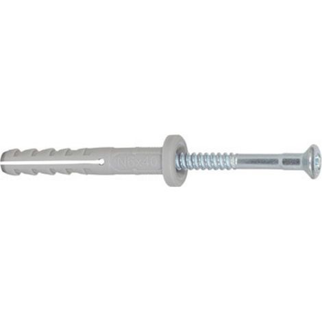 Fischer 100x Tampons à clouer N 6X35/5 F tête plate - 522948 (1/2)