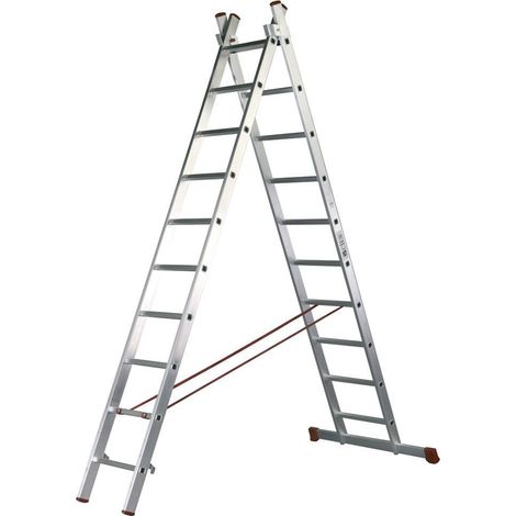 FPLUS escalera 2tram.mult.2x14 4+4 mt.s-67 , Escalera aluminio multiple deslizante y tijera maximo 150 kg y peldaño de 34.5 cms.
Medidas en tijera 3.86 mtrs.. con persona 5.16 mtrs