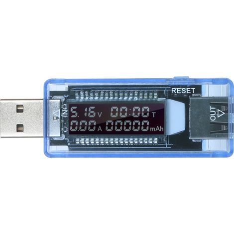 3-in-1 USB-Detektor, Multifunktions-USB-Tester, Multimeter, Spannungs-, Strom- und Kapazitätsmonitor, Voltmeter, Amperemeter, LCD-Bildschirm (1/5)