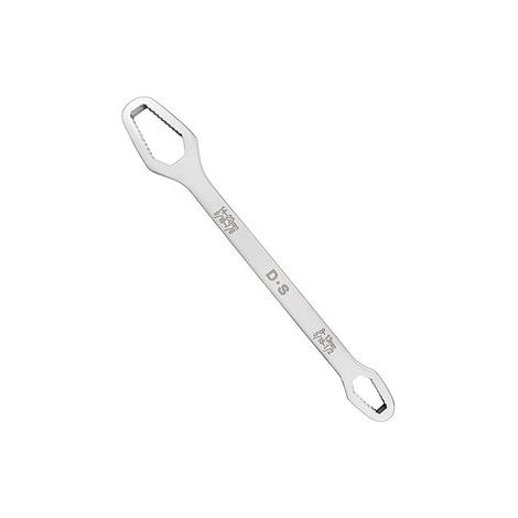 Clé mixte auto-serrante double tête 8-22 mm, clé multiprise universelle, mécanique, lot de 5 pièces, acier, blanc. (1/5)