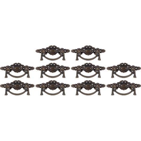 10 Poignées Antiques pour Tiroirs et Portes de Meubles - Poignées de Tiroir de Cuisine Vintage - Lot de 10 (1/5)
