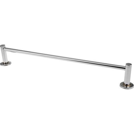 Porte-serviettes mural 60 cm, simple ou do 60 cm, simple ou double, en acier inoxydable chromé, pour salle de bain ou cuisine - Barre simple (1/5)