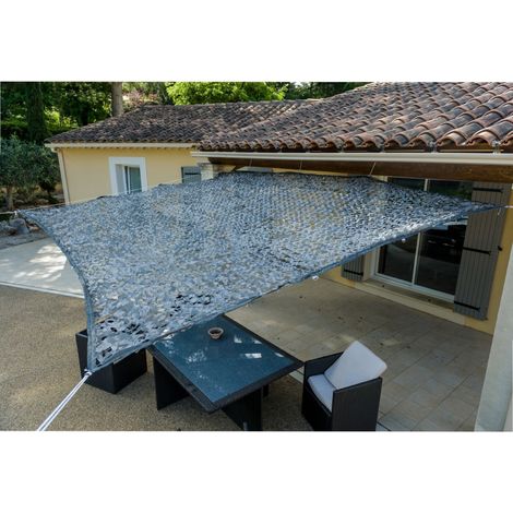 Werka Pro – Toile d'ombrage ajourée grise 120 g/m² 4 x 5m – Traitement anti-UV – Imputrescible – Résistante aux intempéries
