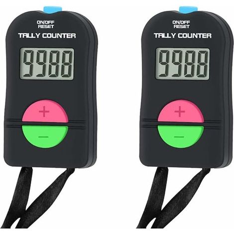 Petit Compteur numérique 2 pièces, Clicker Manuel électronique d'ajout/de soustraction, compteurs de Sport de Golf de comptage Manuel