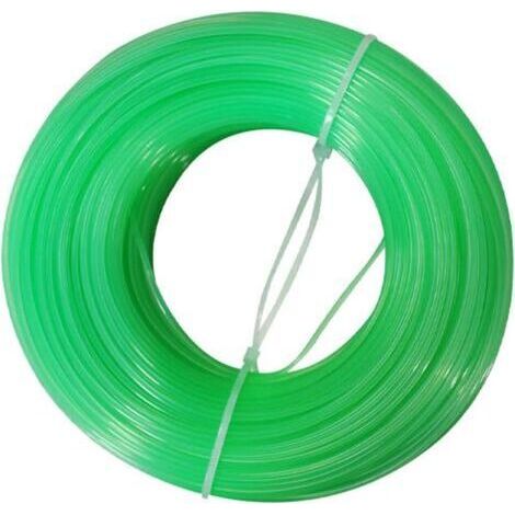 Fil de rechange en nylon de 100 m pour débroussailleuses – 1,6 mm – pour jardin, cour, parc, pelouse – Accessoires d'entretien, vert (1/5)