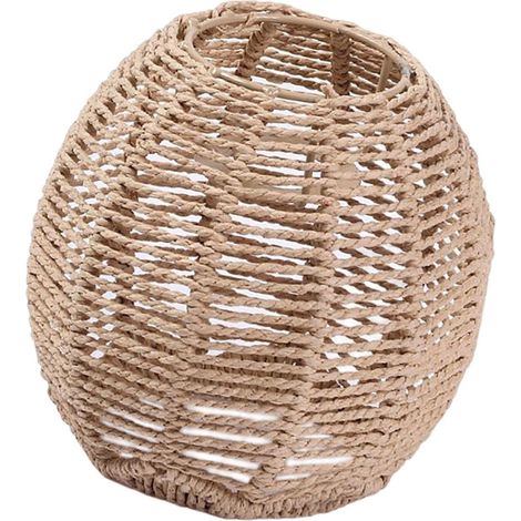 Suspension Abat-Jour en Papier, Corde, Rotin Boho Tissé à la Main, Osier, pour Cuisine, Chambre, Restaurant, Salle à Manger, Style A (120 caractères) (1/5)